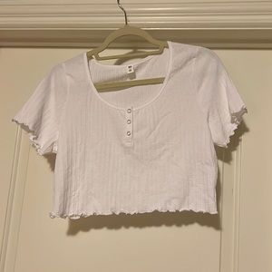White Crop Top: Only worn once